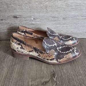 Madewell The Frances Loafer in Snake Embossed Leather size 8